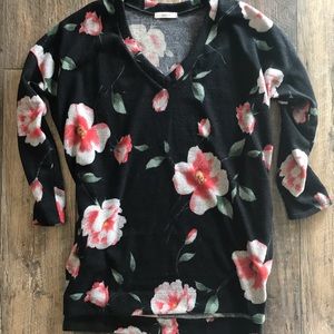 Floral Tunic Sweater